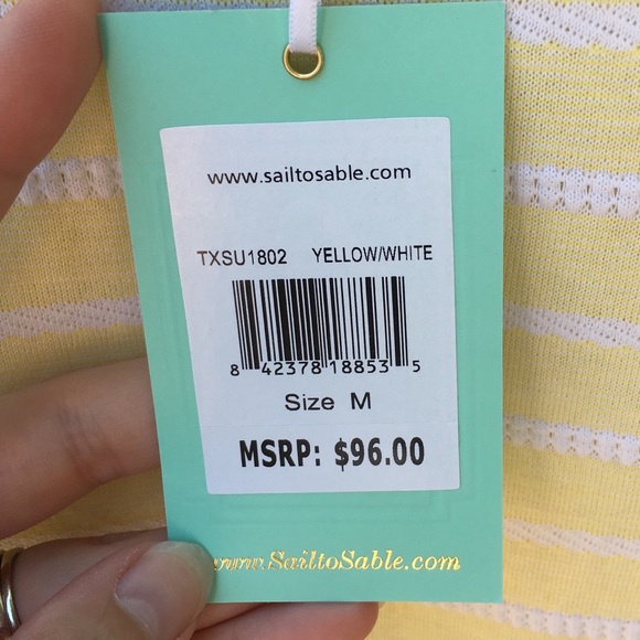 Sail To Sable Yellow Stripe Dress - Picture 2 of 3